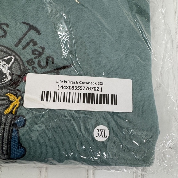 NEW Cat Warehouse Life is Trash 3X Sweat Shirt - Picture 2 of 9